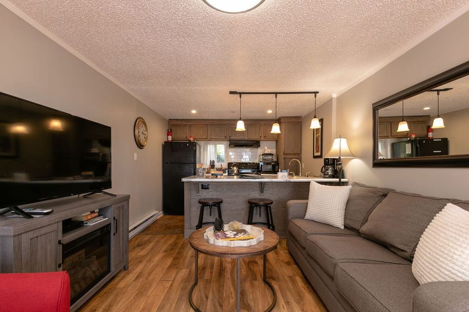 kitchen with bar seating