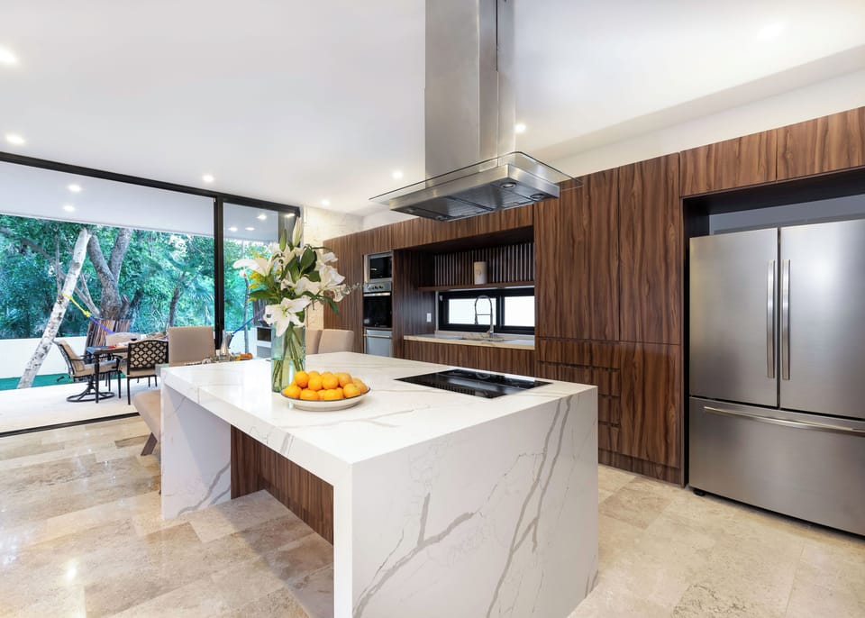 A luxury kitchen for the whole family to spend time together