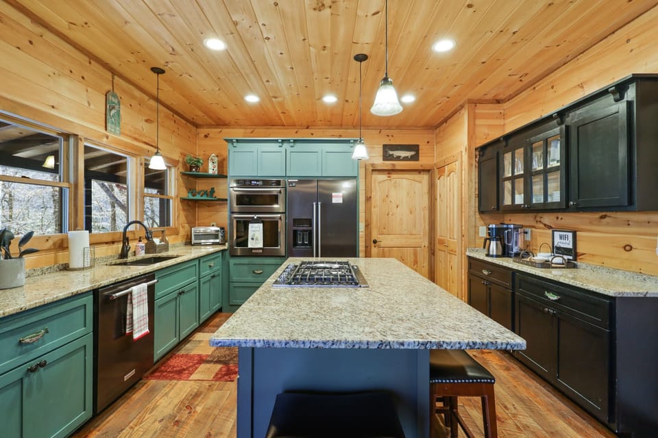 Fully stocked kitchen