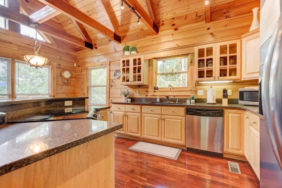 Gourmet kitchen with stainless steel appliances
