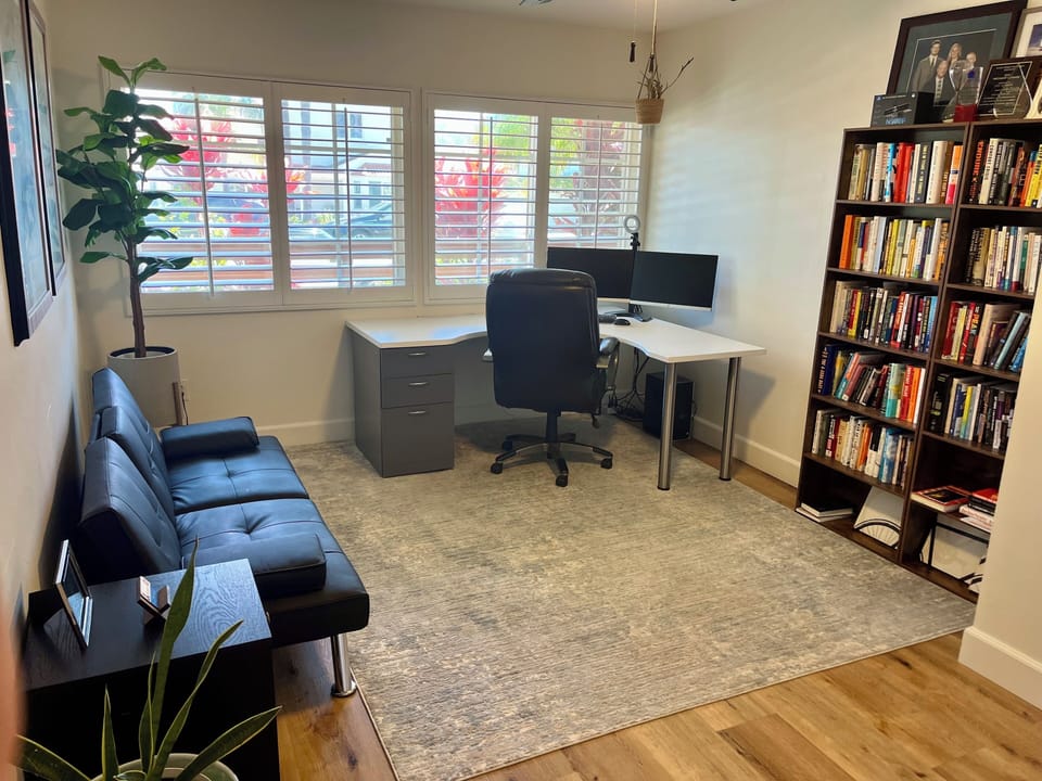 4th large bedroom home office & luxury blow up queen bed if needed