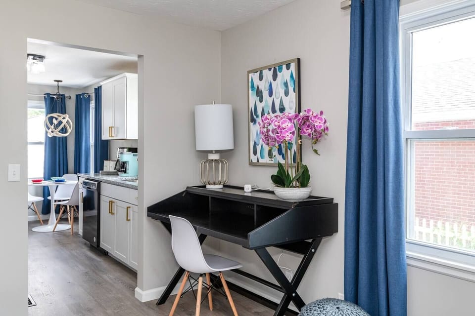 Desk area located in living room