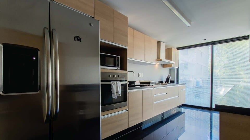 All the comforts of home in our kitchen.


