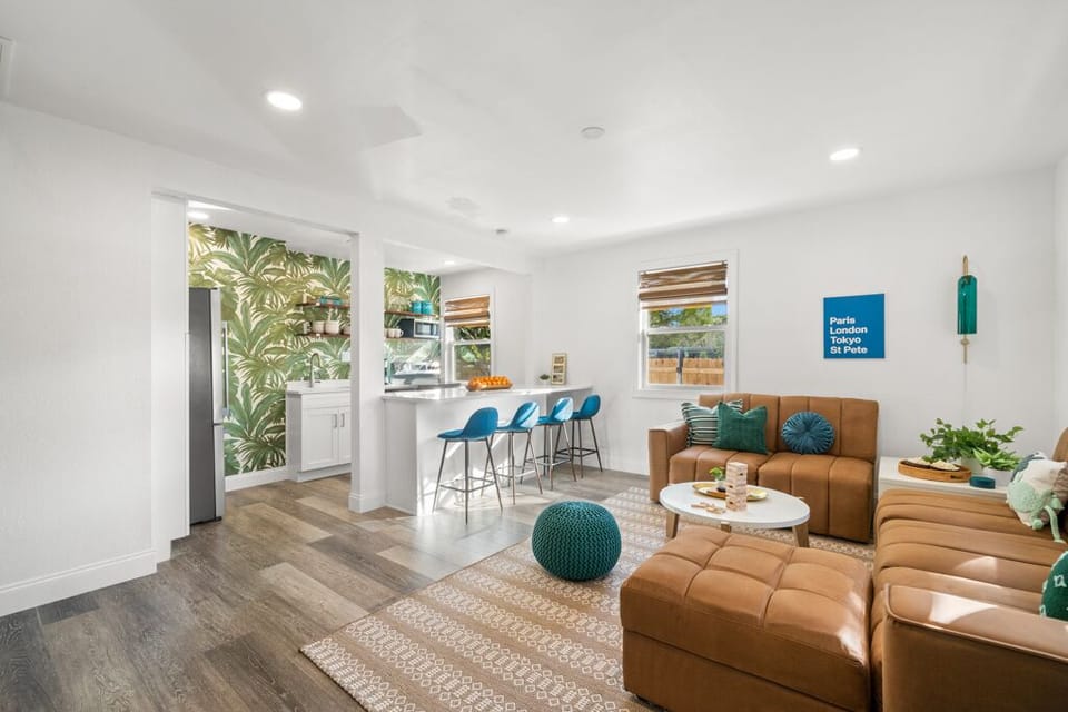 Spacious living room for the whole gang to get together and relax