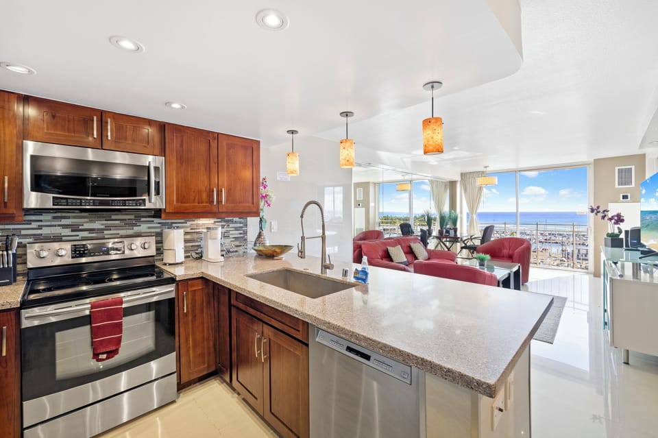 well-equipped kitchen for your need